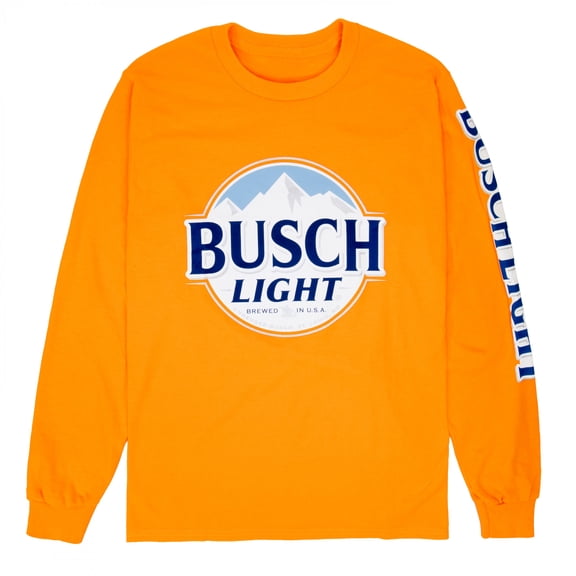 Busch Light Logo Hunter Orange Long Sleeve Shirt-Large