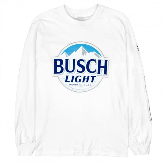 Busch Light Logo White Long Sleeve Shirt-3XLarge