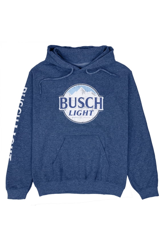 Light Logo with Sleeve Print Pullover Hoodie-Medium