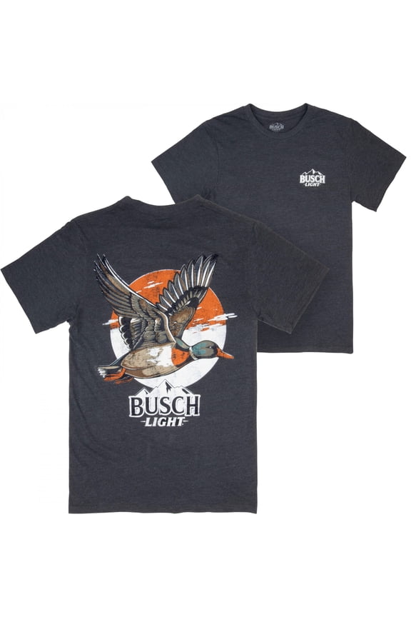 Light Mallard Flight Front and Back Print T-Shirt-2XLarge