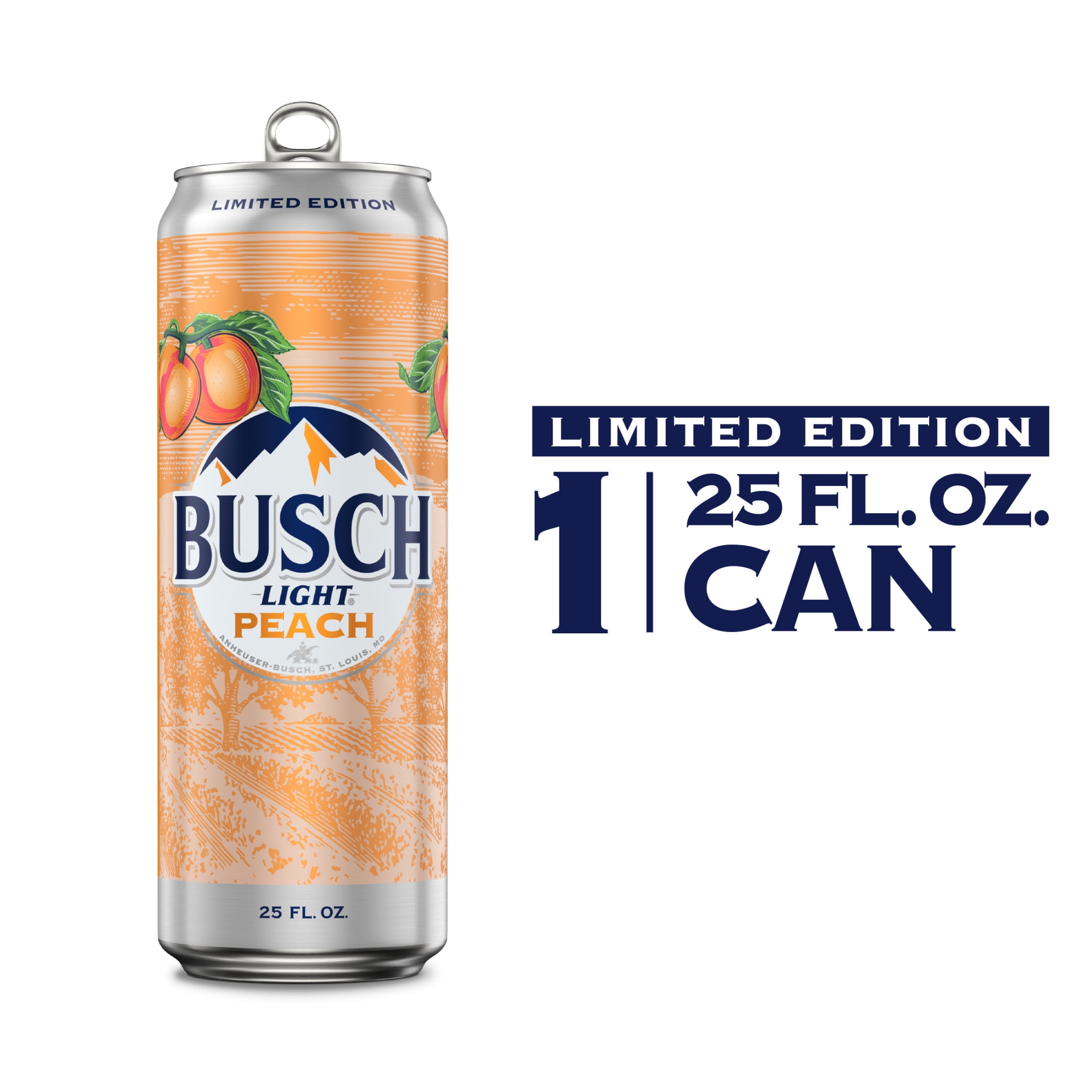 Busch Light Peach Domestic Beer 25 fl oz 1 Aluminum Can 4.1% ABV 