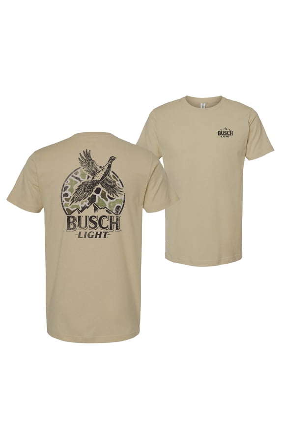 Light Pheasant Hunting Camo Logo T-Shirt-3XLarge