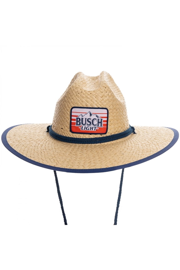 Red, White  and  Blue Patch on Woven Lifeguard Hat