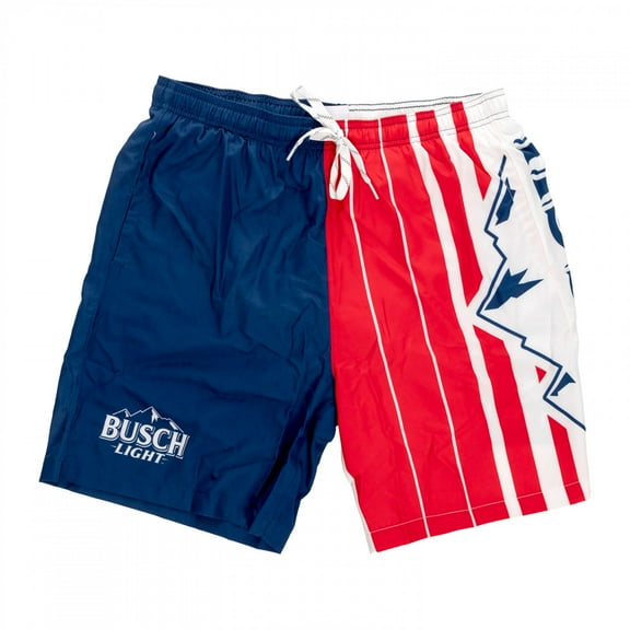 Busch Light Red White and Busch Light Board Shorts-Medium