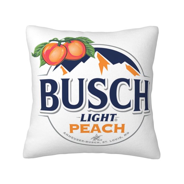 Busch Light Square Pillowcase Velvet Cushion Cover Modern Zipper