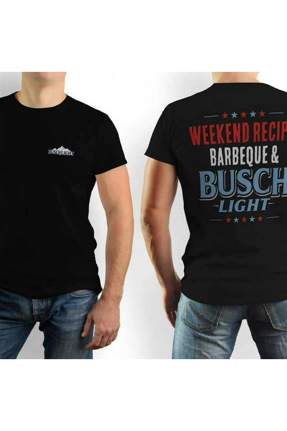 Light TShirt - Busch Light Weekend Barbeque Shirt, Fun Beer Tee Shirt, Cool Graphic Tee Shirts