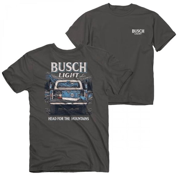 Busch 890535-xlarge Light Trucking in The Mountains Front & Back T-Shirt - Extra Large