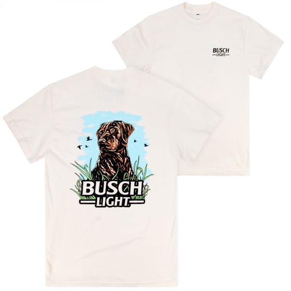 Busch Light Wildlife Good Dog Front  and  Back Print T-Shirt-2XLarge