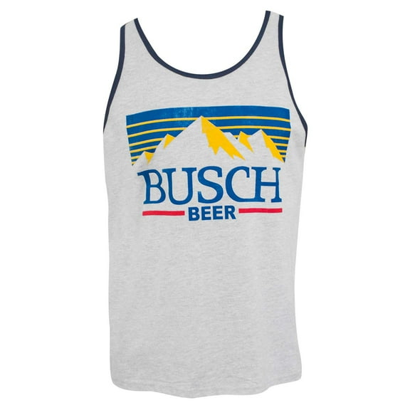Busch Men's Grey Mountain Logo Tank Top-Small