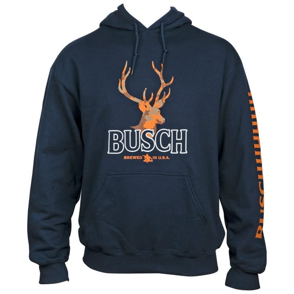 Busch Orange Hunter Camo Deer Hoodie-Large