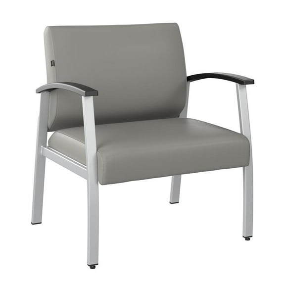 Bush Business Arrive Bariatric Waiting Room Guest Chair in Light Gray Vinyl