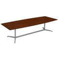 thumbnail image 1 of Bush Business Furniture 120W Boat Shaped Conference Table in Cherry, 1 of 6
