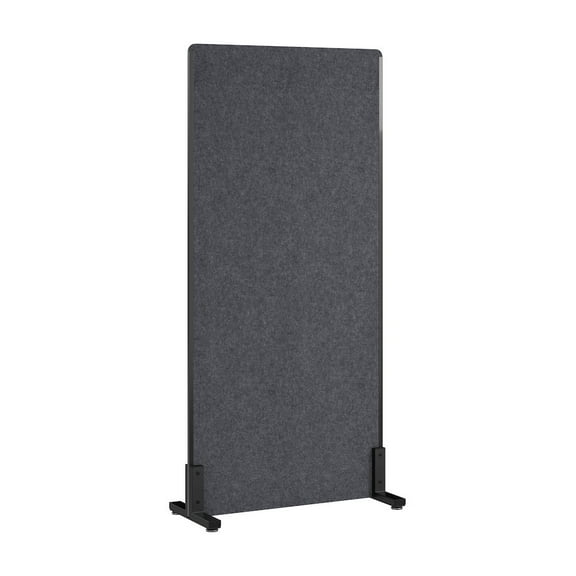 Bush Business Furniture 34W x 72H Freestanding Privacy Screen in Charcoal
