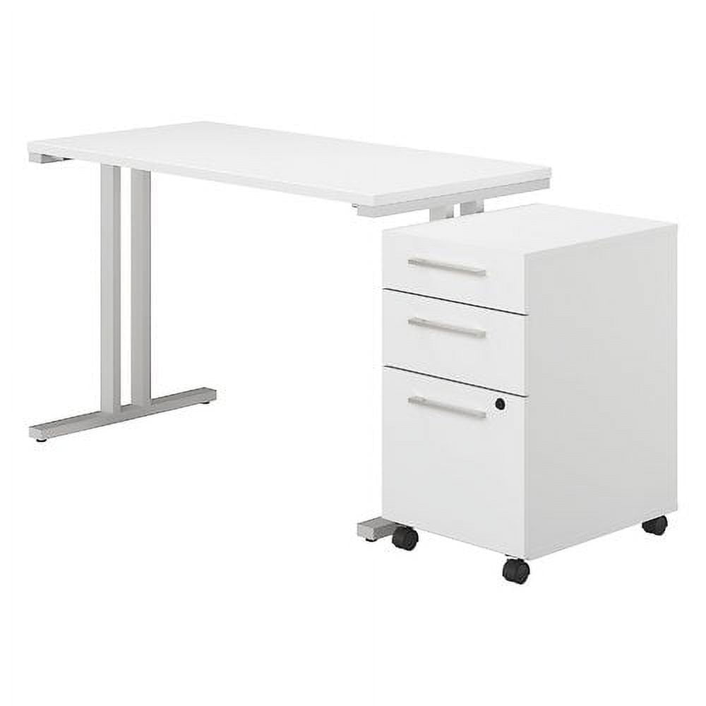 Bush Business Furniture 400S215WH 48 x 24 in. 400 Series Table Desk