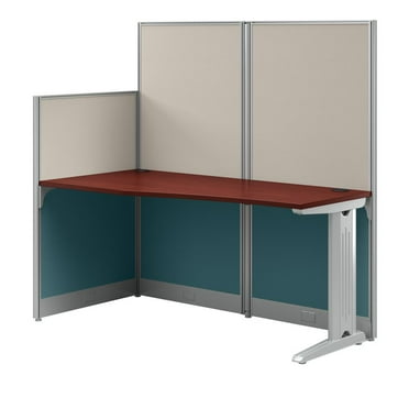 Bush Business Furniture 65W x 33D Straight Cubicle Desk in Hansen Cherry