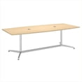 thumbnail image 1 of Bush Business Furniture Boat Shaped Conference Table with Metal Base in Maple, 1 of 6