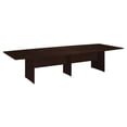 thumbnail image 1 of Bush Business Furniture Boat Shaped Conference Table with Wood Base in Cherry, 1 of 7