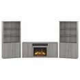 thumbnail image 1 of Studio C Bookcase Set with Fireplace TV Stand in Platinum Gray - Engineered Wood, 1 of 7
