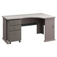 thumbnail image 1 of Bush Business Furniture Cubix Right Corner Desk w/Mobile File Cabinet Pewter/White Spectrum, 1 of 8