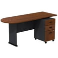 thumbnail image 1 of Bush Business Furniture Desk w/ 3 Drawer Mobile Pedestal Hansen Cherry (SRA026HCSU), 1 of 7