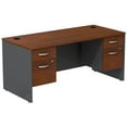 thumbnail image 1 of Bush Business Furniture Desk w/two 3/4 Pedestals Hansen Cherry (SRC008HCSU), 1 of 7