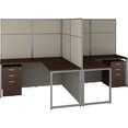 thumbnail image 1 of Bush Business Furniture Easy Office 60W 2 Person L Shaped Cubicle with Storage, 1 of 2