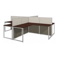 thumbnail image 1 of Bush Business Furniture Easy Office 60W 4 Person L Shaped Desk Open Office in Mocha Cherry, 1 of 3