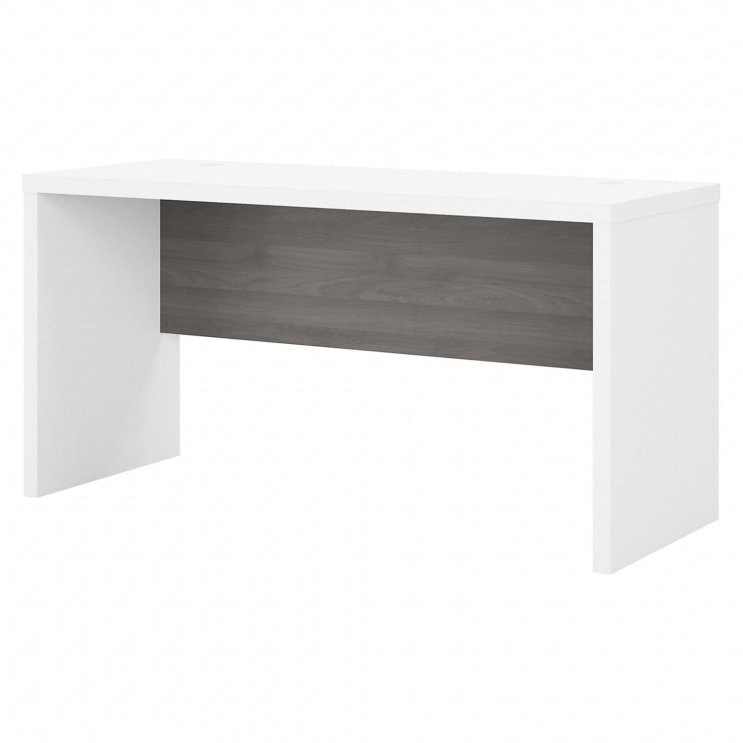 Modern Gray Executive 60" Wood Desk with Filing Cabinet