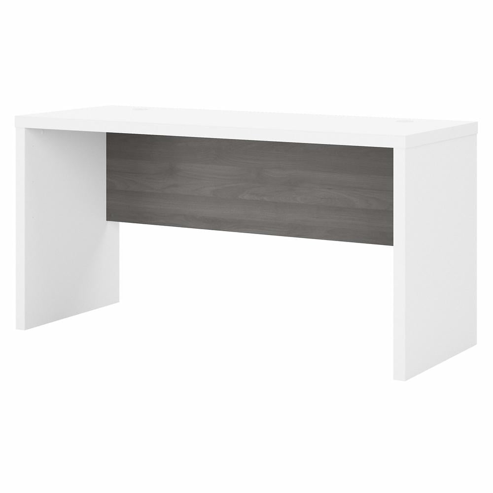 Modern Gray Executive 60" Wood Desk with Filing Cabinet