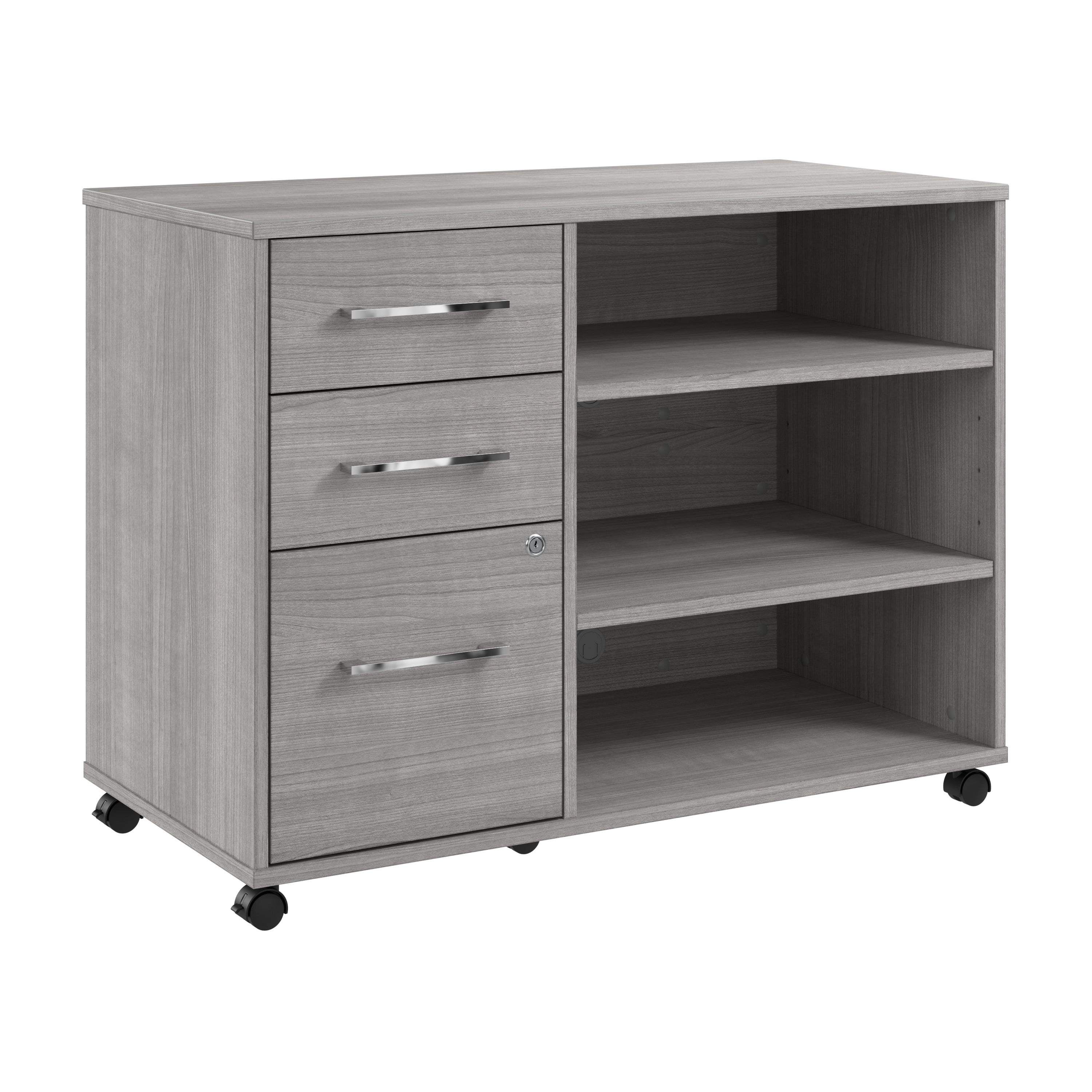 Bush Business Furniture Hustle Office Storage Cabinet in Platinum Gray