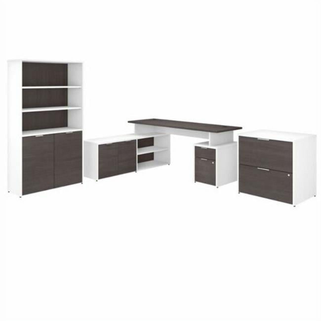 Bush Business Furniture Jamestown 72W L Desk with File and