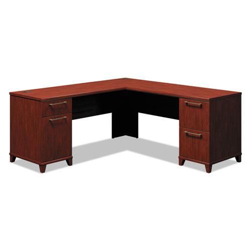 Bush Furniture Enterprise Collection L-Desk Surface, 70.13" x 70.13" x 29.75", Harvest Cherry, (Box 2 of 2)