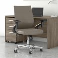 thumbnail image 1 of Bush Business Furniture Laguna Mid Back Leather Office Chair by  Washed Gray Leather, 1 of 5