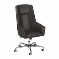 thumbnail image 1 of London High Back Leather Box Chair in Brown, 1 of 13