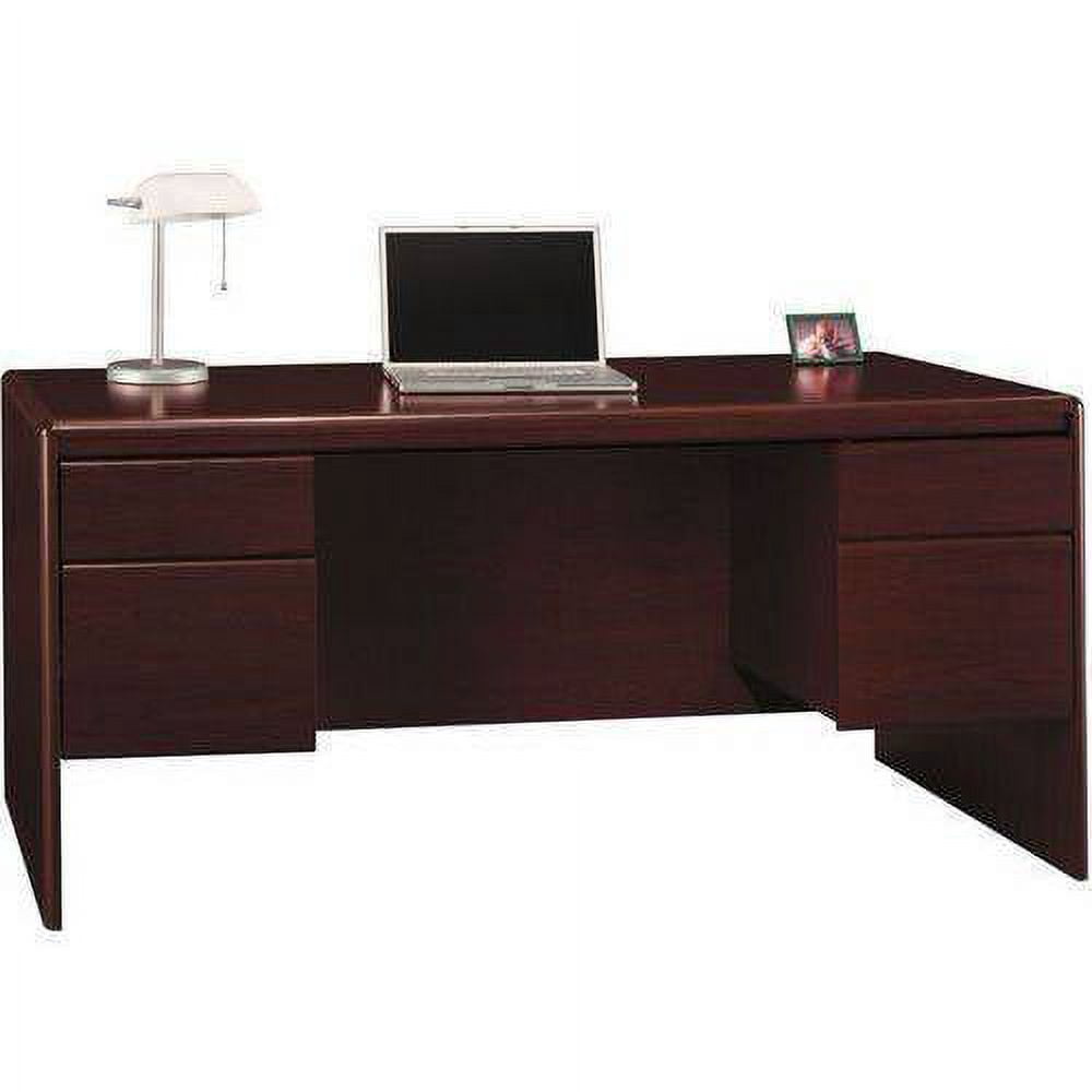 Bush Business Furniture Northfield Collection Double Pedestal Desk, Harvest Cherry