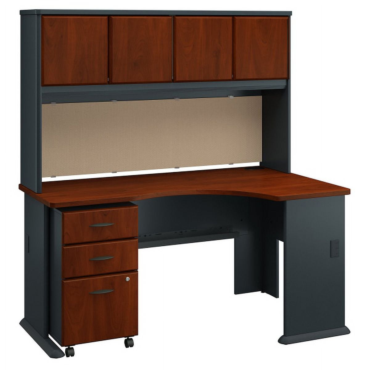 Bush Business Furniture Office Advantage Right Corner Desk With Hutch