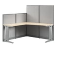 thumbnail image 1 of Office in an Hour 65-inch L Shaped Cubicle Desk in Natural Elm - Engineered Wood, 1 of 5