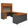thumbnail image 1 of Bush Business Furniture SRC093NCSU 60 in. Series C Left Handed Bow Front U-Shaped Desk with Hutch & Storage - Natural Cherry, 1 of 10