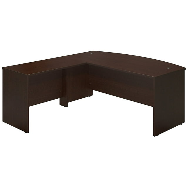 Bush Business Furniture SRE023MR 72 x 36 in. Series C Elite Bow Front L-Shaped Desk with 42 in. Return - Mocha Cherry