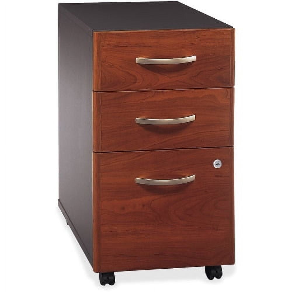 Hansen Cherry 3-Drawer Mobile Lockable File Cabinet
