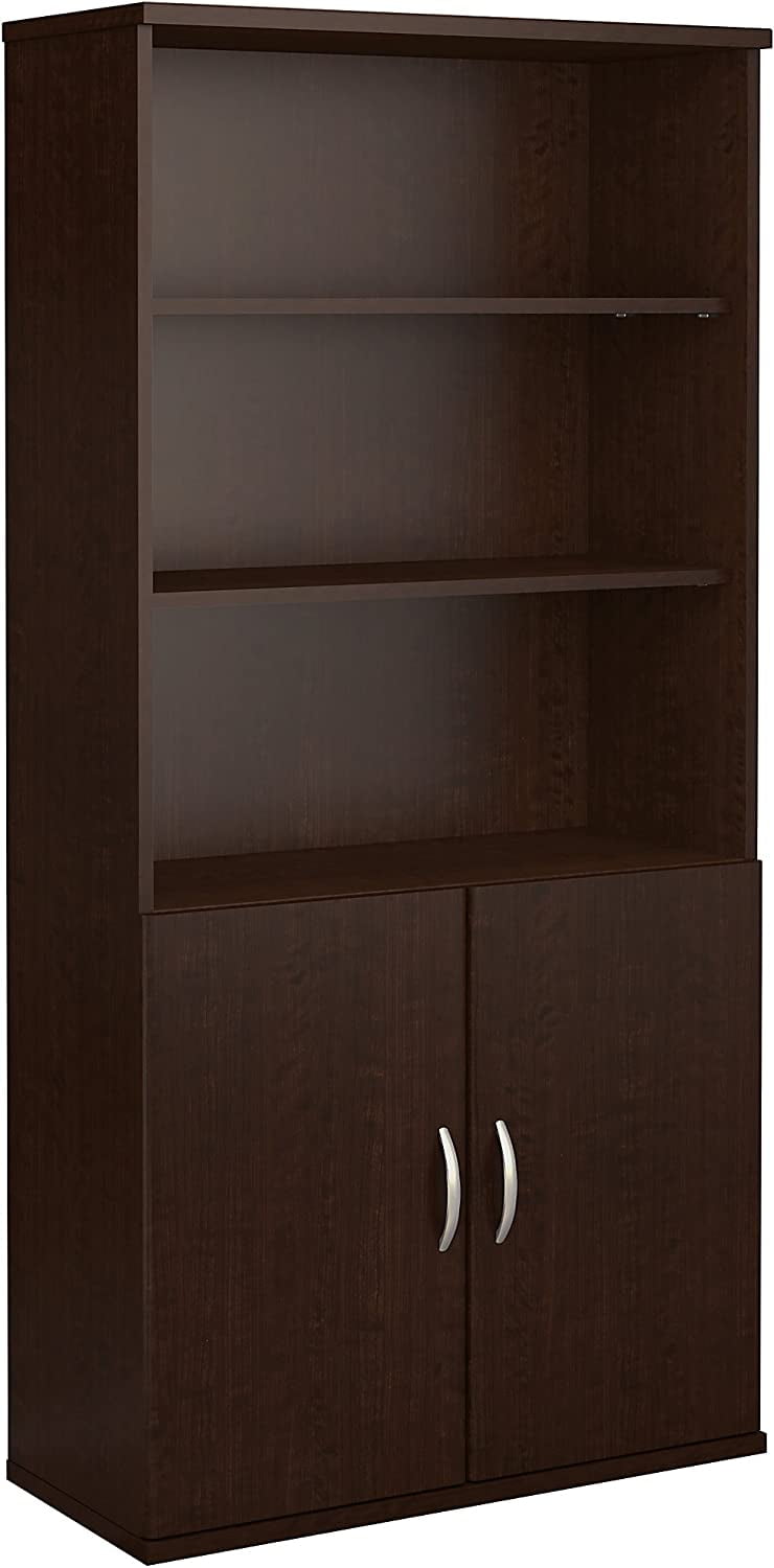 Bush Business Furniture Series C 36W 5 Shelf Bookcase with Doors in ...