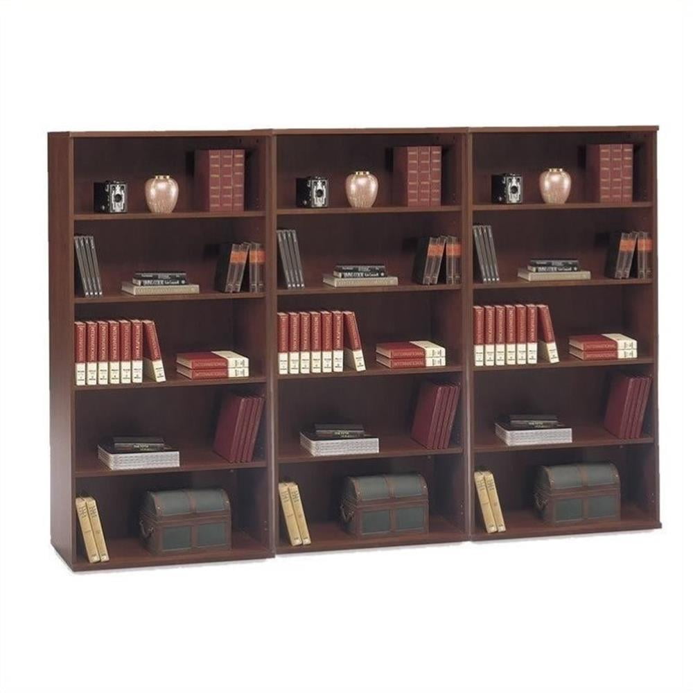 Hansen Cherry 5-Shelf Adjustable Standard Bookcase