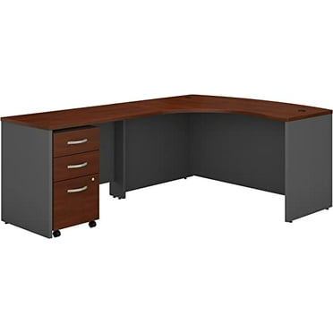 Bush Business Furniture Series C 60" Left 3 Drawer L Desk in Hansen Cherry