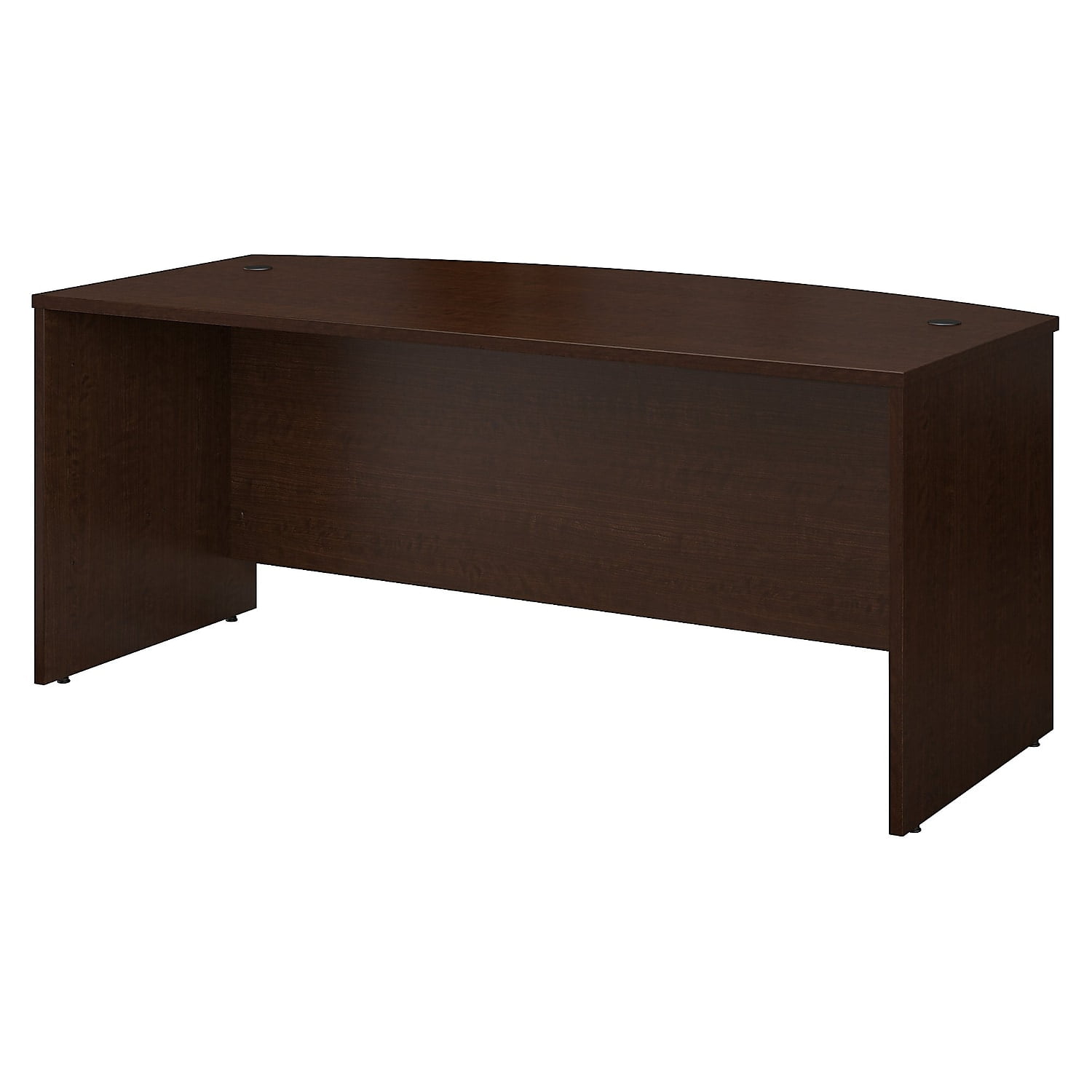 Mocha Cherry U-Shaped Home Office Desk with Drawer and Tray