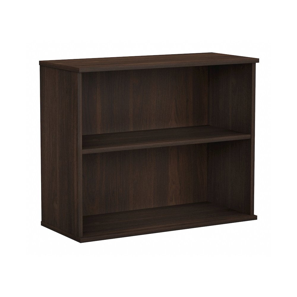 Adjustable Black Walnut 2-Shelf Bookcase