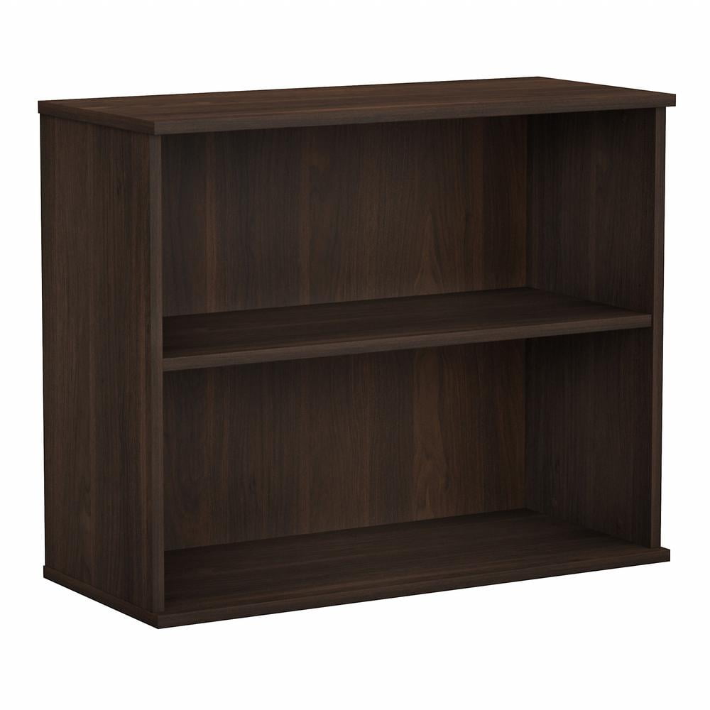 Adjustable Black Walnut 2-Shelf Bookcase