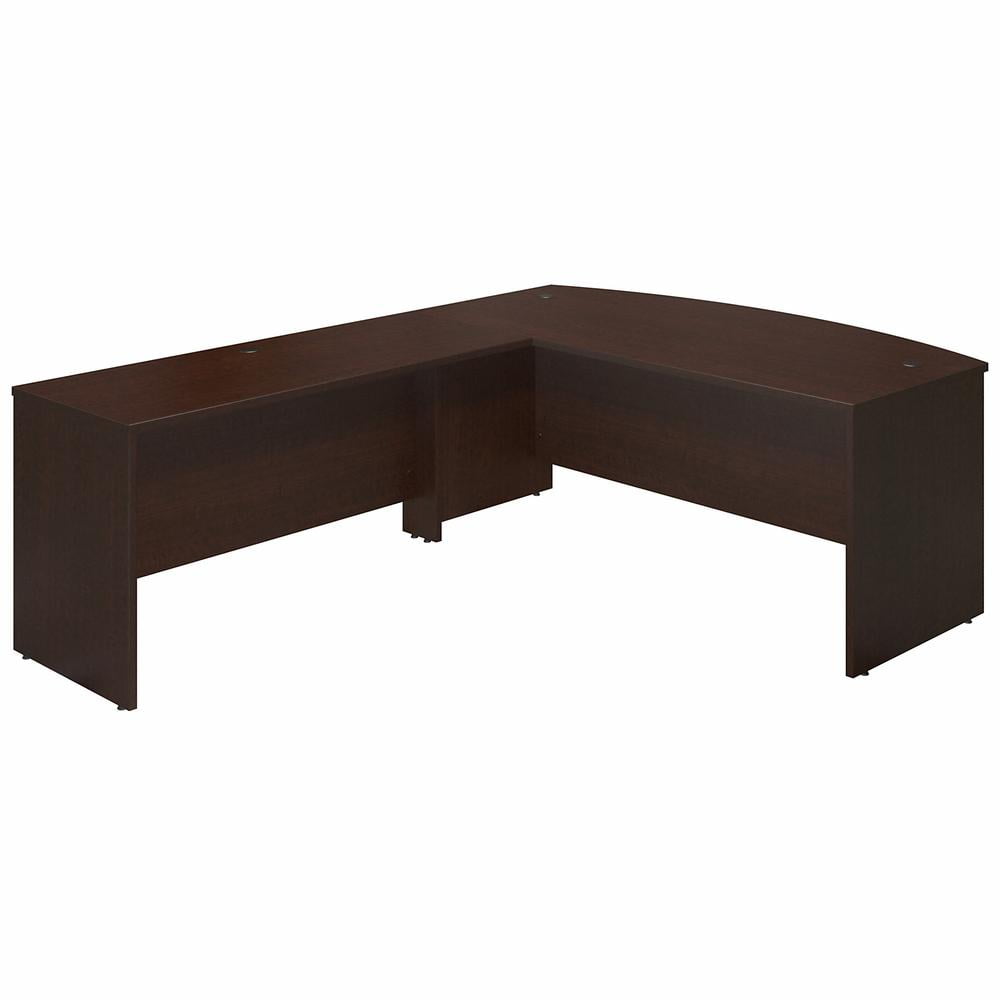 Mocha Cherry L-Shaped Office Desk with Return