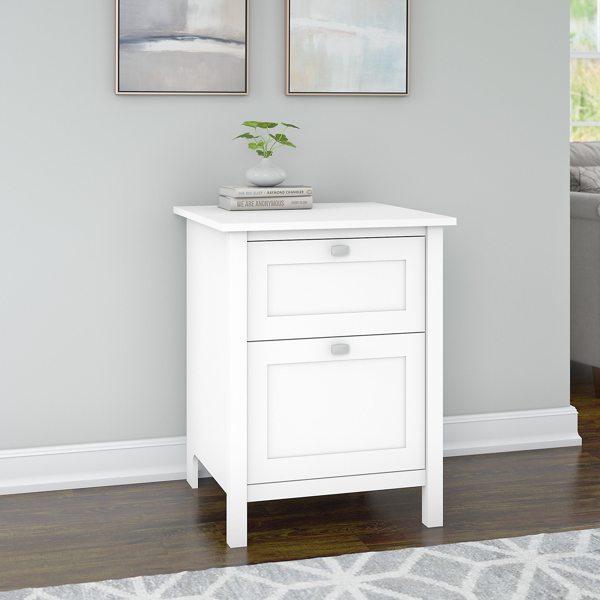 Bush Furniture Broadview 2 Drawer File in Pure White
