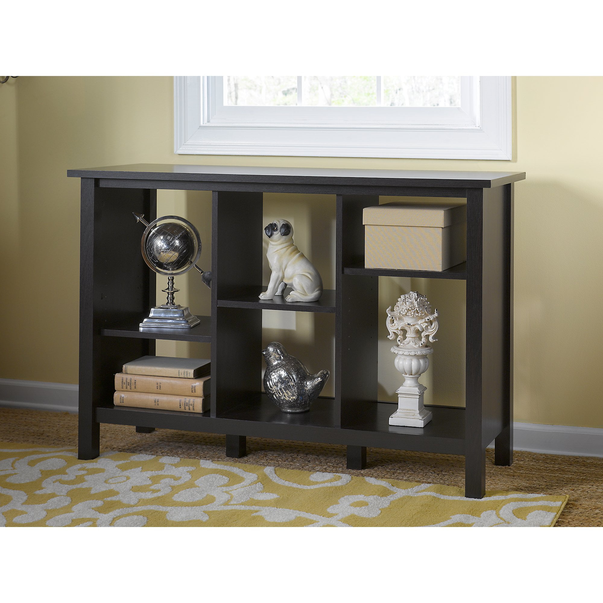 Bush Furniture Broadview 6 Cube Storage Bookcase in Espresso Oak