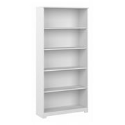 Bush Furniture Cabot 5-Shelf 66.3H Bookcase White WC31966